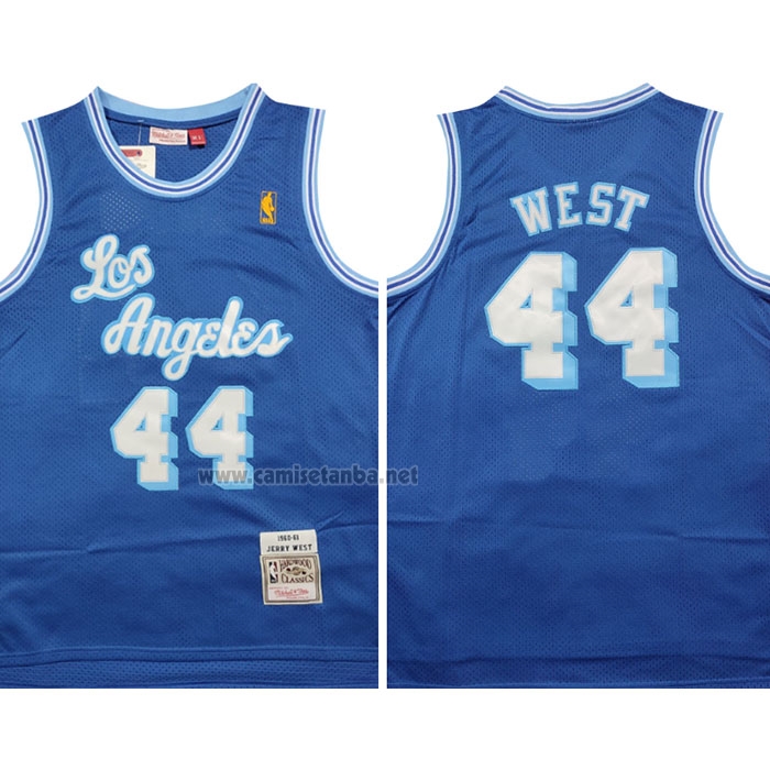 Camiseta Los Angeles Lakers David West #44 Mitchell & Ness 1960-61 Azul